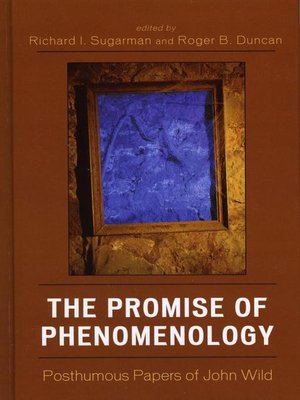 cover image of The Promise of Phenomenology